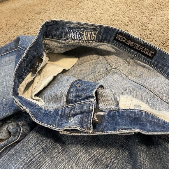 Y2K Vintage Rock and Republic Mens Jeans Retro Z Pocket Denim Straight Size 38 - Picture 13 of 16